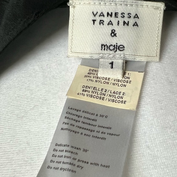 Maje & Vanessa Traina collab Black Camisole with Delicate Lace Detailing - Picture 6 of 6